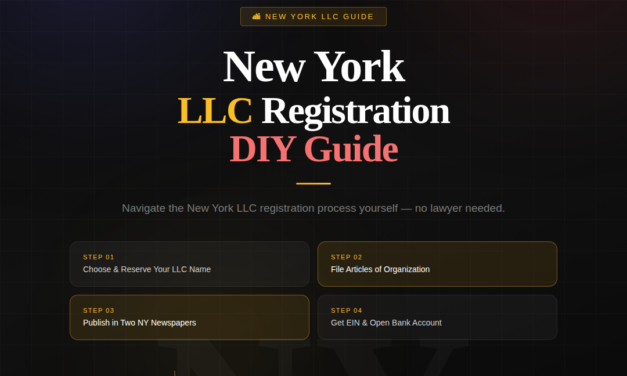 Navigating the New York LLC Registration Process Doing It Yourself: A DIY Guide